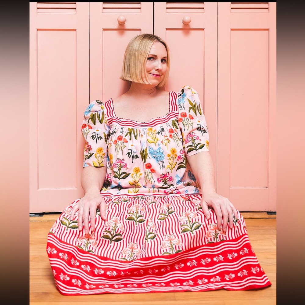 PRINT FRESH floral dress xs